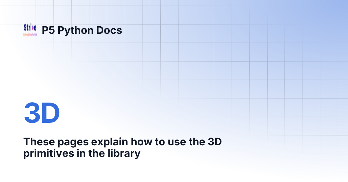3D | P5 Python Docs