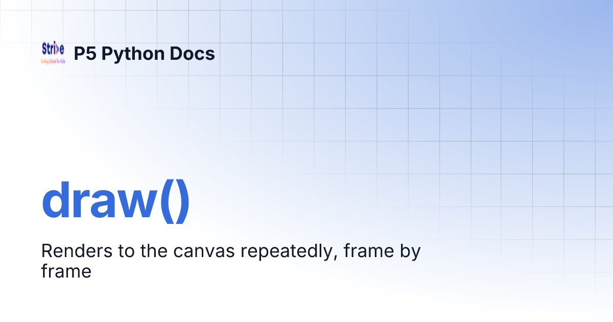 draw() | P5 Python Docs